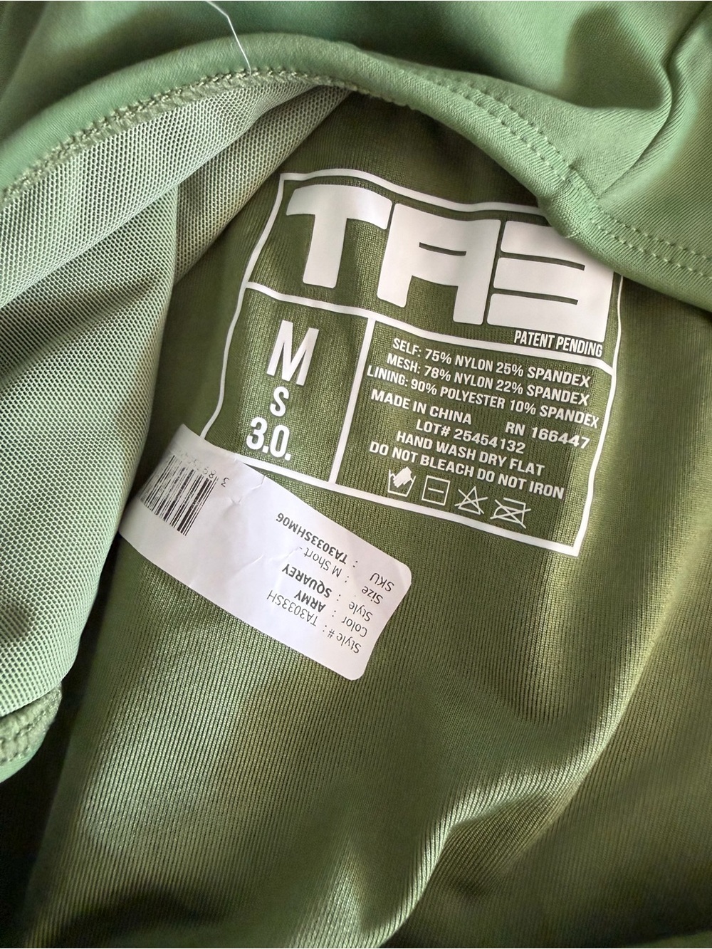 TA3 Squarey One-Piece Sculpting Swimsuit Shapewear Army Green M Short $178 NEW - Picture 6 of 7
